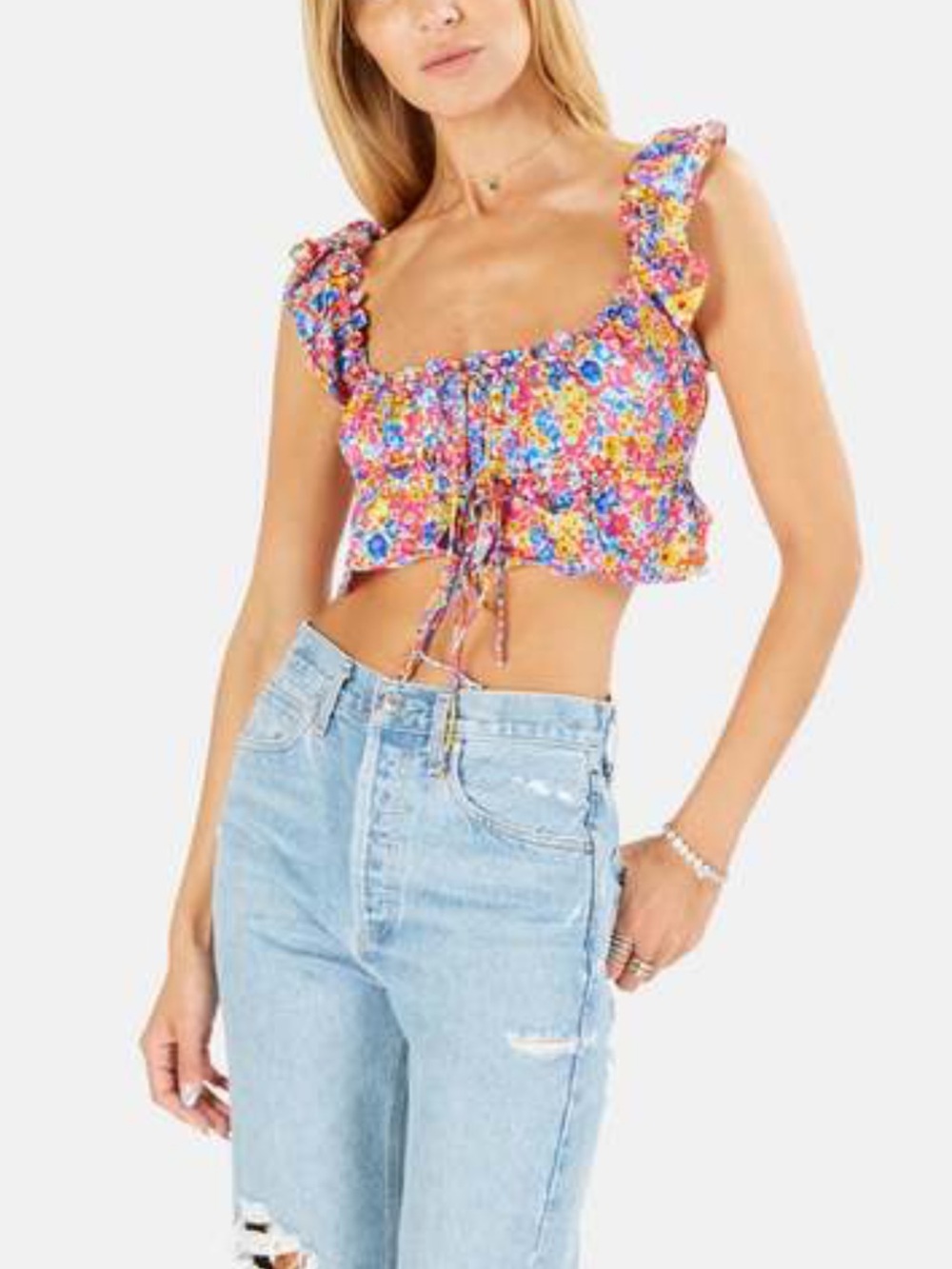 For Love & Lemons Sasha Crop Top Size XXS